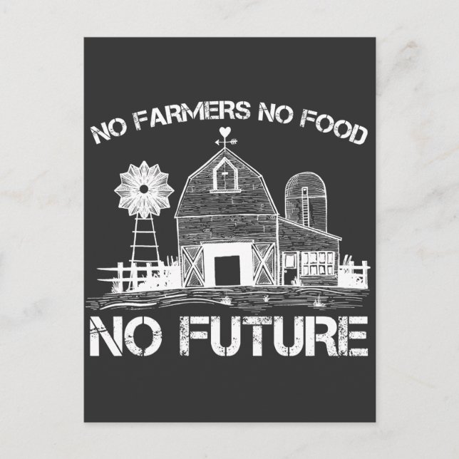 Carte Postale Soutien agricole Fière Agriculture Alimentation Ag (Devant)