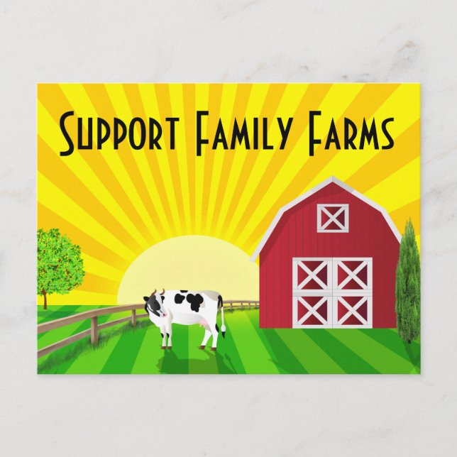 Carte Postale Soutien aux exploitations familiales (Devant)