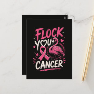 Carte Postale Soutien de guerrière contre le cancer du sein au f
