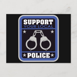 Carte Postale Soutien de la police locale