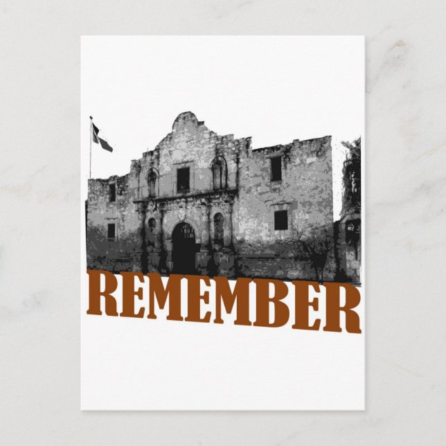 Carte Postale Souvenez-vous de l'Alamo (Devant)