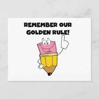 Carte Postale Souvenez-vous de notre règle d'or