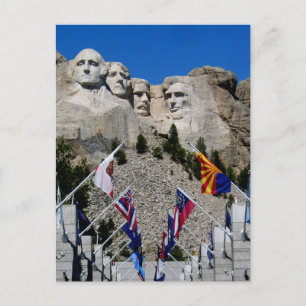 Carte Postale Souvenir commémoratif national du Mont Rushmore