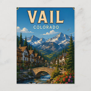 Carte Postale Souvenir de la montagne de Vail Colorado