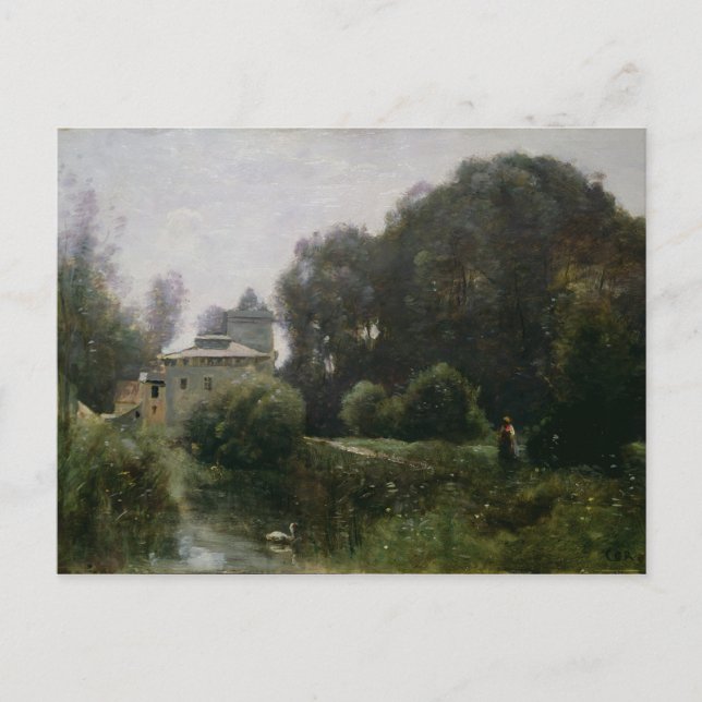 Carte Postale Souvenir de la Villa Borghese, 1855 (Devant)