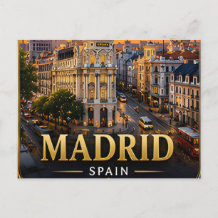 Carte Postale 🗺️ Souvenir de la ville de Madrid pour des vacanc