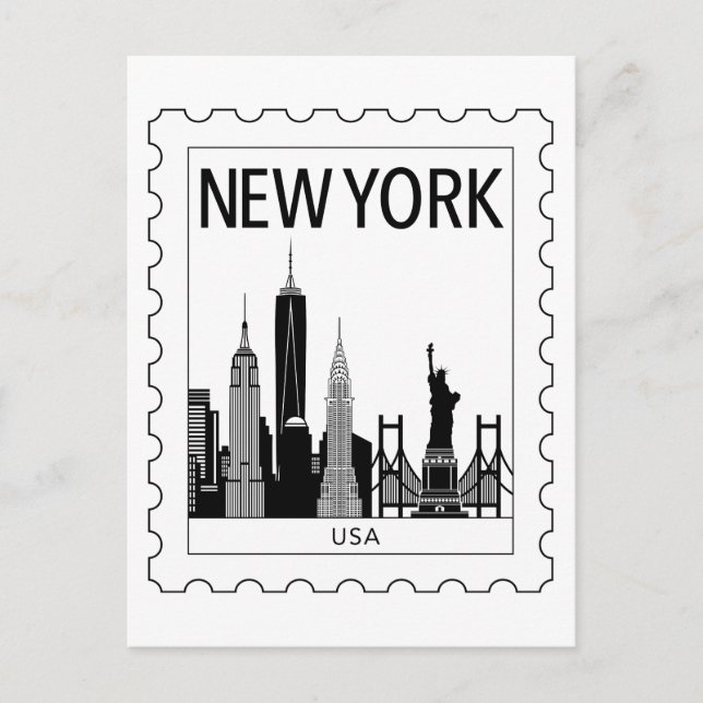 Carte Postale souvenir de New York (Devant)