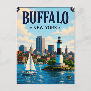 Carte Postale 🌊 Souvenir de vacances à Buffalo New York depuis