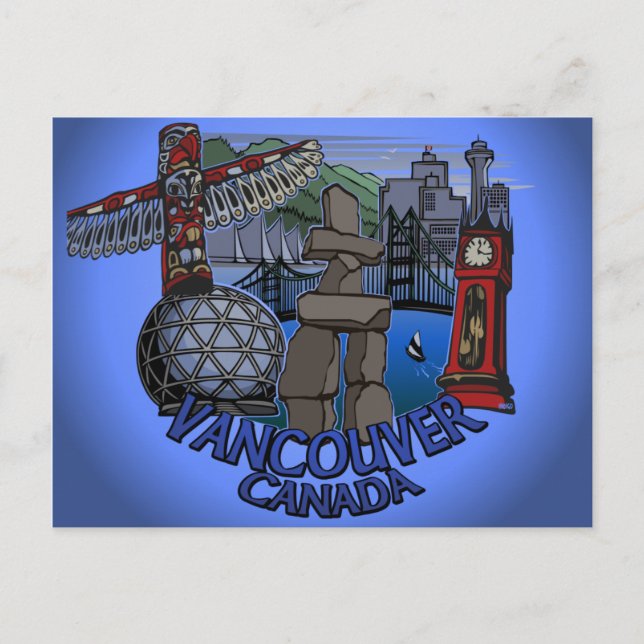 Carte postale Souvenir de Vancouver Inukshuk Landm (Devant)