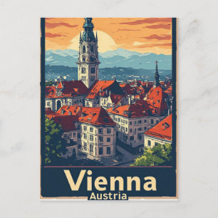 Carte Postale Souvenir de voyage en famille à Vienne Autriche po