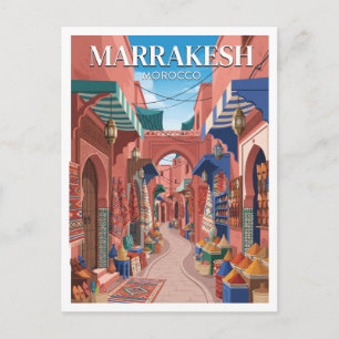 Carte Postale Souvenir des Souks de Marrakech Maroc