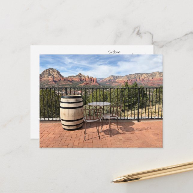 Carte Postale Souvenir du désert de l'Arizona (Devant/Arrière en situation)