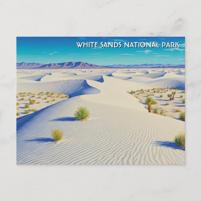Carte Postale Souvenir du Parc national de White Sands (Devant)