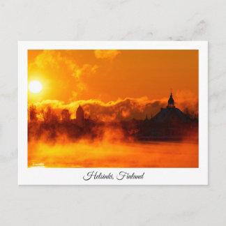 Carte postale souvenir du soleil d'hiver d'Helsink