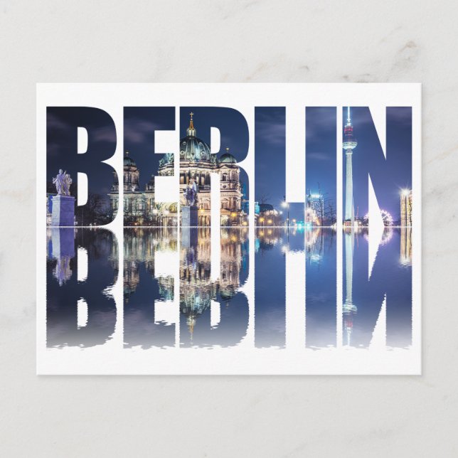 Carte Postale souvenir texte de Berlin (Devant)