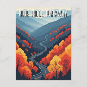 Carte Postale Souvenir vintage de la Blue Ridge Parkway