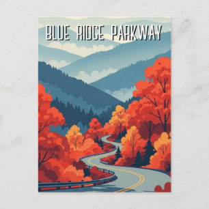 Carte Postale Souvenir vintage de la Blue Ridge Parkway
