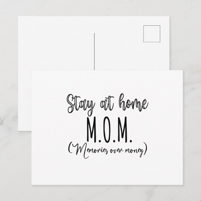 Carte Postale Souvenirs de Maman à la Maison plutôt que l'Argent (Devant / Derrière)