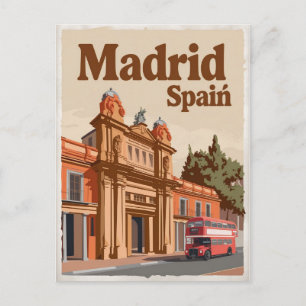 Carte Postale Souvenirs de vue du ciel de Madrid Espagne, cadeau