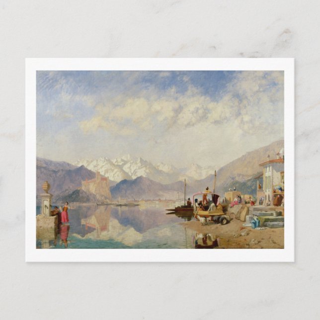 Carte Postale Souvenirs du Lago Maggiore, Jour du Marché (Devant)