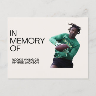 Carte Postale Souvenirs Vikings Rookie CB Khyree Jackson