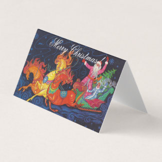 Carte postale soviétique avec le Père Noël et la N