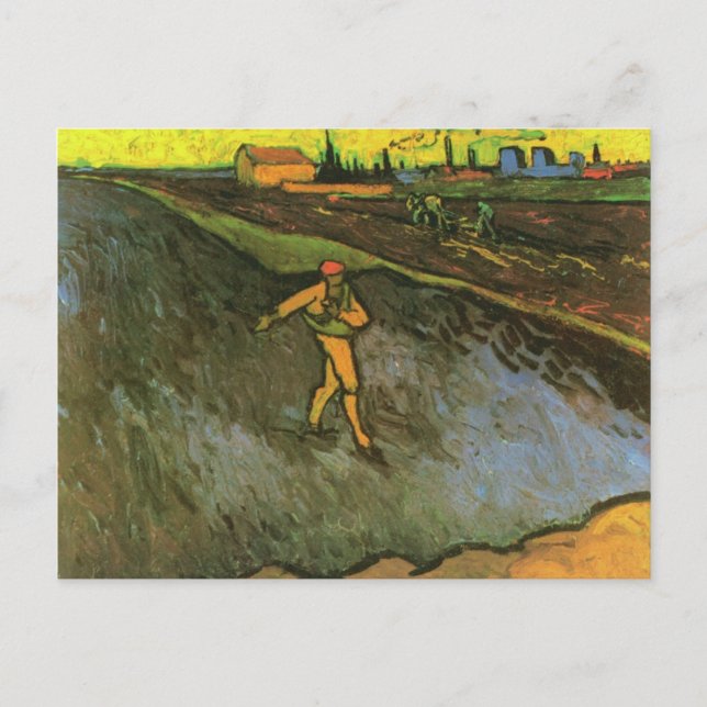 Carte Postale Sower, Arles en Arrière - plan(F575a)Van Gogh Fine (Devant)