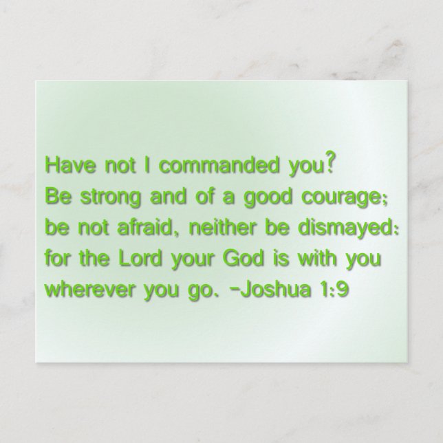 Carte Postale Soyez forts et d'un bon courage (Devant)