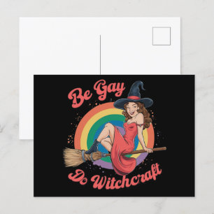 Carte Postale Soyez gay, faites de la sorcellerie Gay Pride Sorc