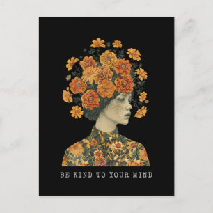 Carte Postale Soyez Gentil À Votre Esprit (Dark BG)