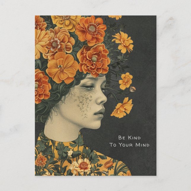 Carte Postale Soyez gentil avec votre esprit Artiste (Devant)