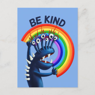 Carte Postale Soyez gentil Rainbow Funny Kindness