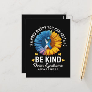 Carte Postale Soyez Gentil Syndrome de Down Sensibilisation