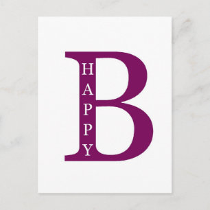Carte Postale Soyez heureux (violet profond)