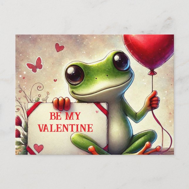 Carte Postale Soyez ma grenouille Valentine (Devant)
