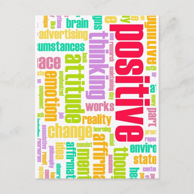 Carte Postale Soyez Positif ! Restez Positifs ! (Devant)