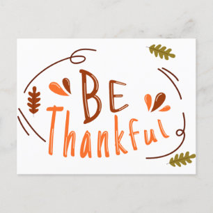 Carte Postale Soyez reconnaissants Joyeux Thanksgiving Friendsgi