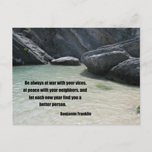 Carte Postale Soyez toujours en guerre avec vos vices... (Devant)