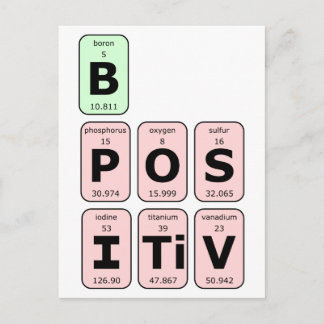 Carte Postale Soyez un tableau périodique positif