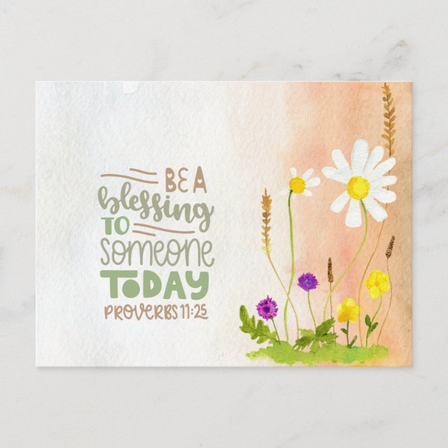 Carte Postale Soyez une bénédiction pour quelqu'un aujourd'hui P (Devant)
