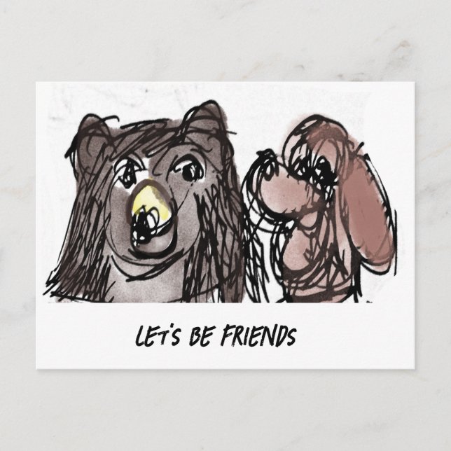 Carte Postale Soyons amis (Devant)