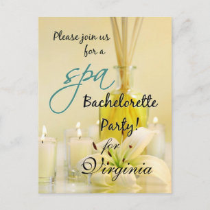 Carte Postale Spa de la fête de bachelorette Invitation - Person