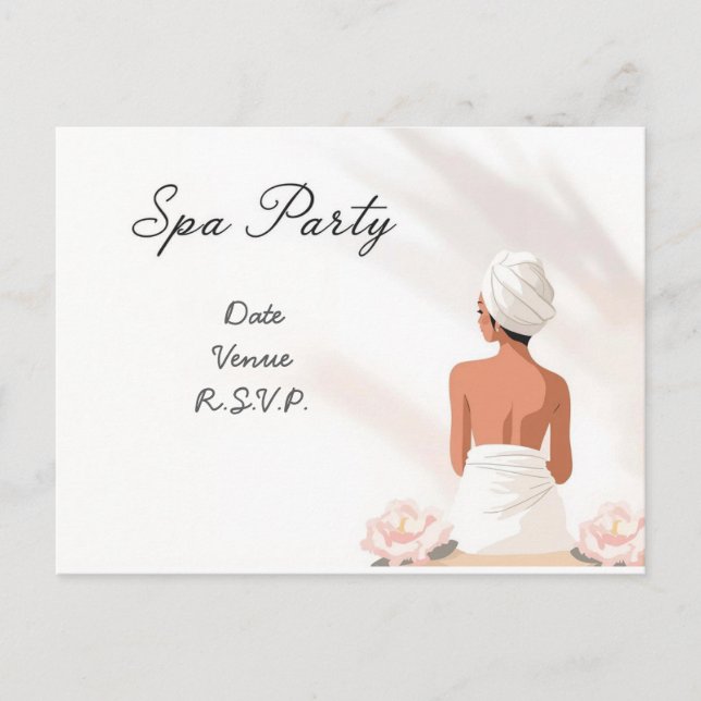 Carte Postale Spa Party Minimal Wellness Design (Devant)