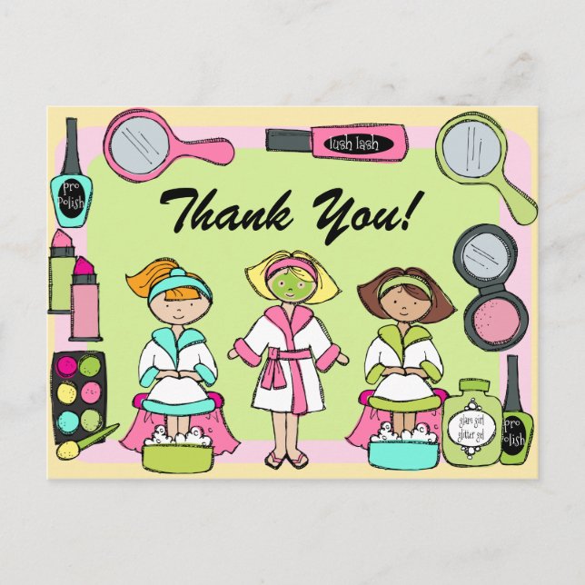 Carte postale Spa personnalisée Anniversaire Merci (Devant)