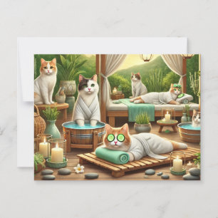 Carte Postale Spa pour Amoureux de les chats siamois