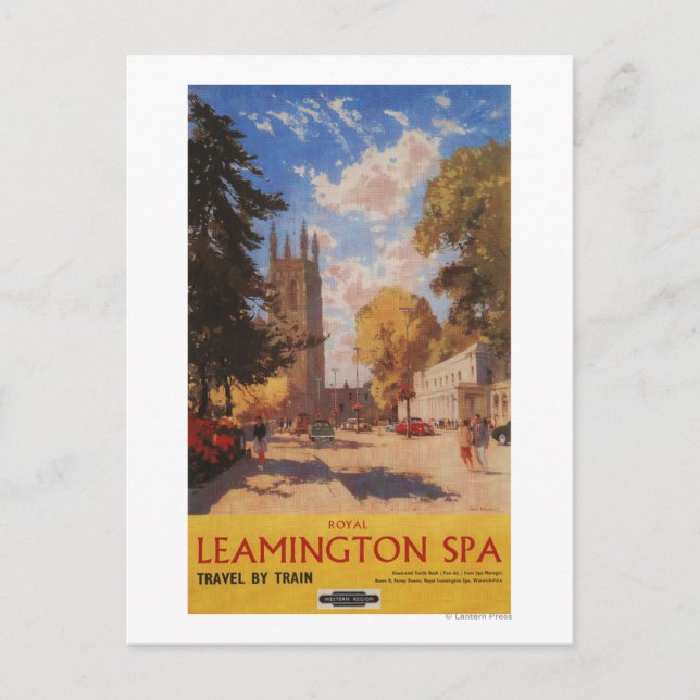 Carte Postale Spa royal, Street View British Railways Poster (Devant)