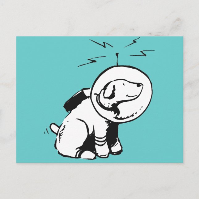 Carte Postale Space Chien (Devant)