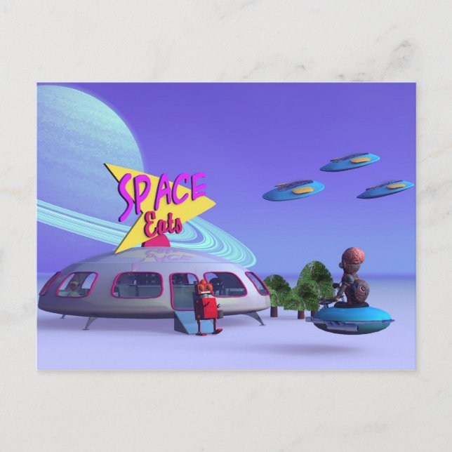 Carte postale Space Eats Café (Devant)