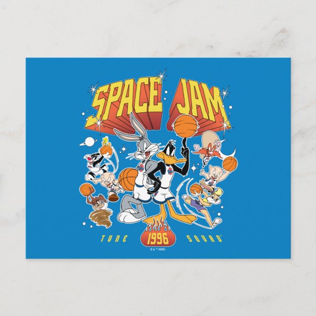 Carte Postale SPACE JAM™ ÉQUIPE TUNE SQUAD™ Graphique 1996 (Devant)