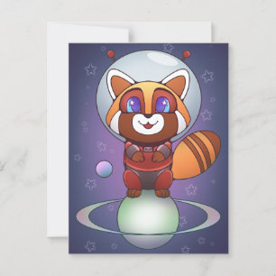 Carte Postale Space Panda Chippy !